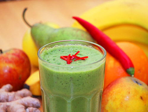 Green Smoothie with Chili 